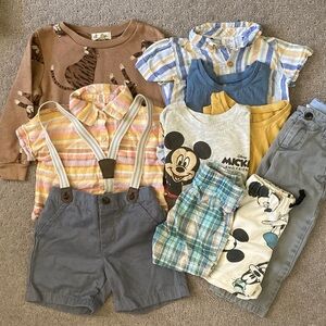 10-pc Bundle assorted toddler boy clothes, 24M/2T.
